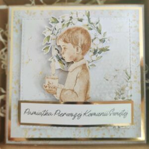 Komunia Święta - kartka w pudełku